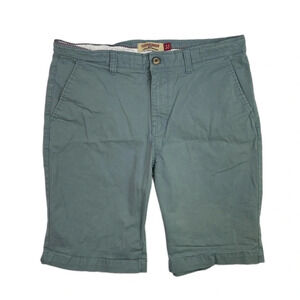 SH142 Mens Hudson & Barrow NYC Preppy Flat Front Chino Shorts 33